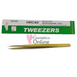 Penseta pentru gene false fir cu fir Aurie dreapta 